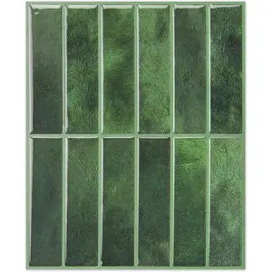 10-Sheet Green Peel and Stick Backsplash Tiles for Kitchen Wall, Kitchen Backsplash Wall Tile,   Splash Stick  Tiles for Bathroom