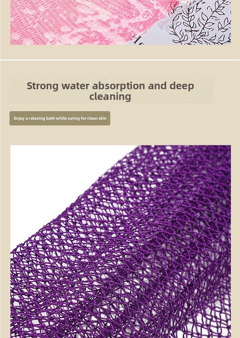Authentic African Exfoliating Net Sponge, Your Ultimate Shower Back Scrubber, Gently Remove Dead Skin & Dirt, Reveal Silky Smooth Glowing Skin, Stretchable to 5ft for Full Body Cleanse, Viral Skincare Must-Have