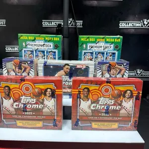 BREAK #3294   (2) 2025/26 TOPPS FLAGSHIP FANATICS BLASTER, (2) 2025 MCDONALDS HOBBY, (1) 2024/25 TOPPS CHROME BREAKER DELIGHT, (2)2023/24 PREMIUM STOVK MEGA      - ALL CARDS SHIP