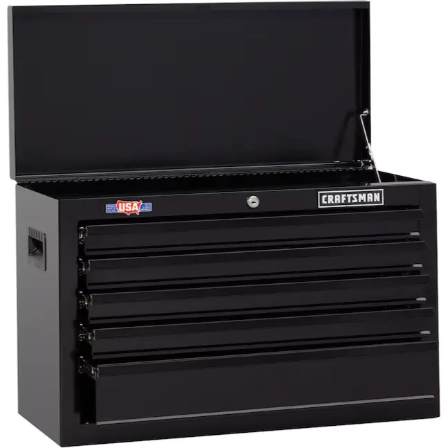CRAFTSMAN 1000 Series 26-in W x 17.25-in H x 12-in D 5 -Drawer Steel Tool Chest ( Black )