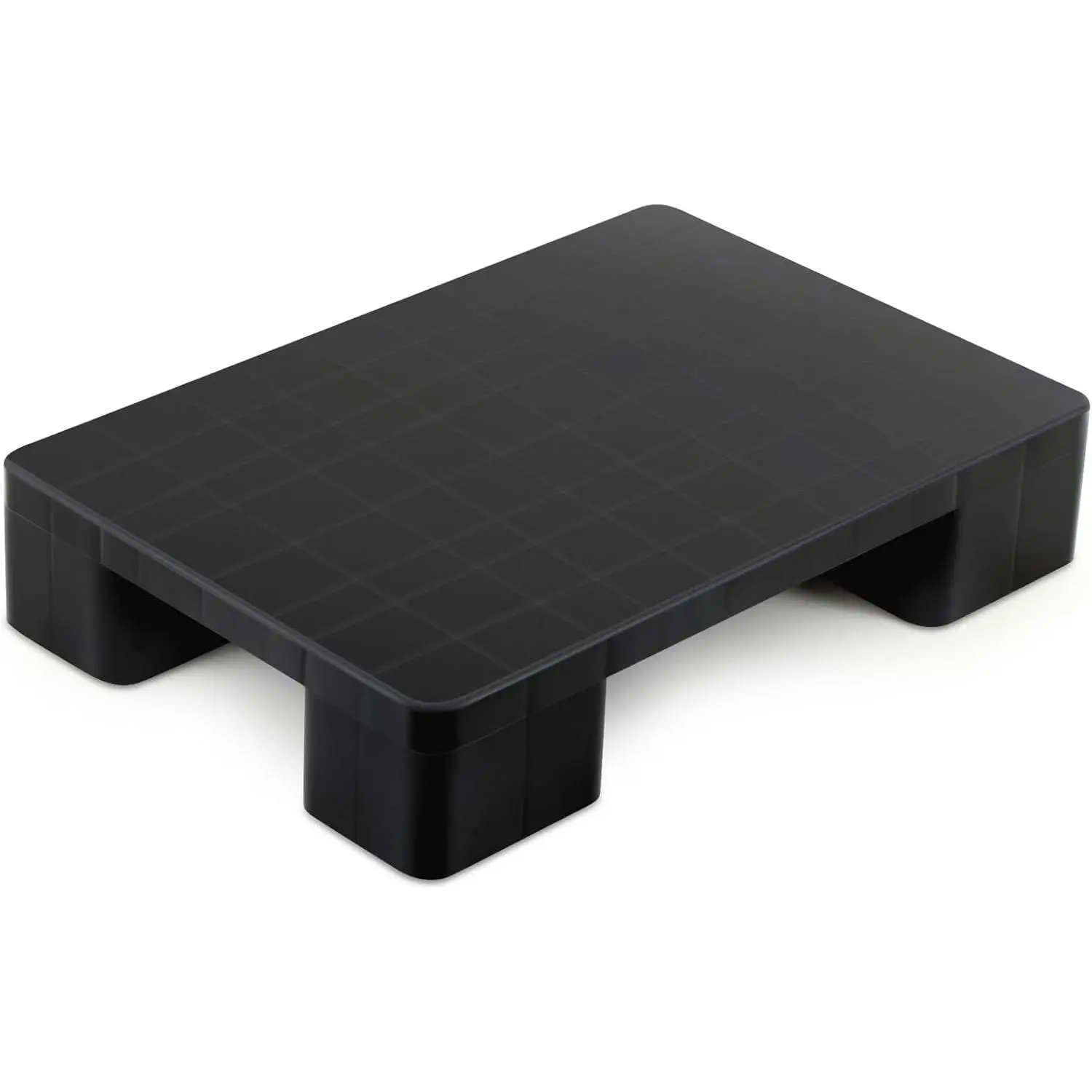 2 count Plastic Pallet for Basement Storage Easy Stack Lightweight Floor Pallet Display Flooring Room Supermarket Warehouse Christmas, Support up to 2000 Lbs (23'' L X 16'' W X 4.7'' H,Black)