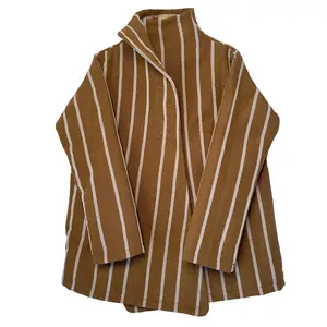 Adunni Tan Striped Statement Jacket