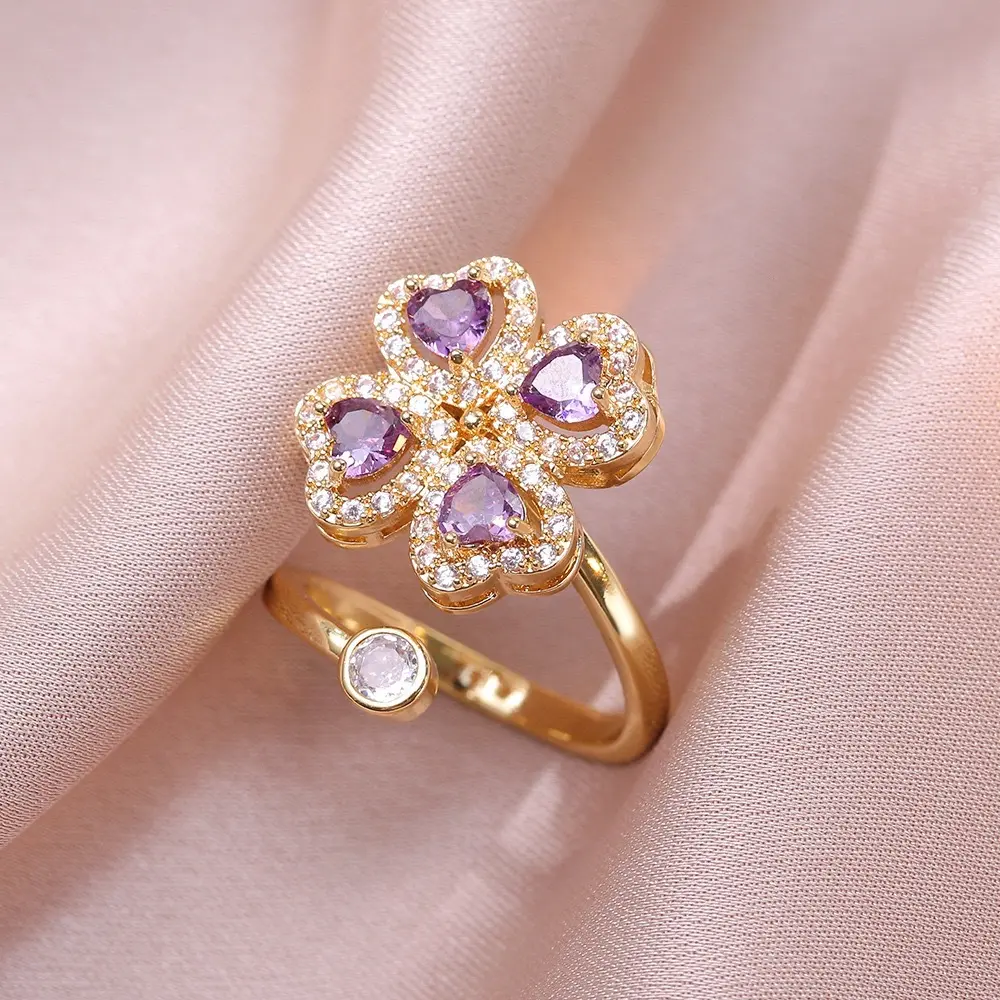 J0282 Purple Love Ring