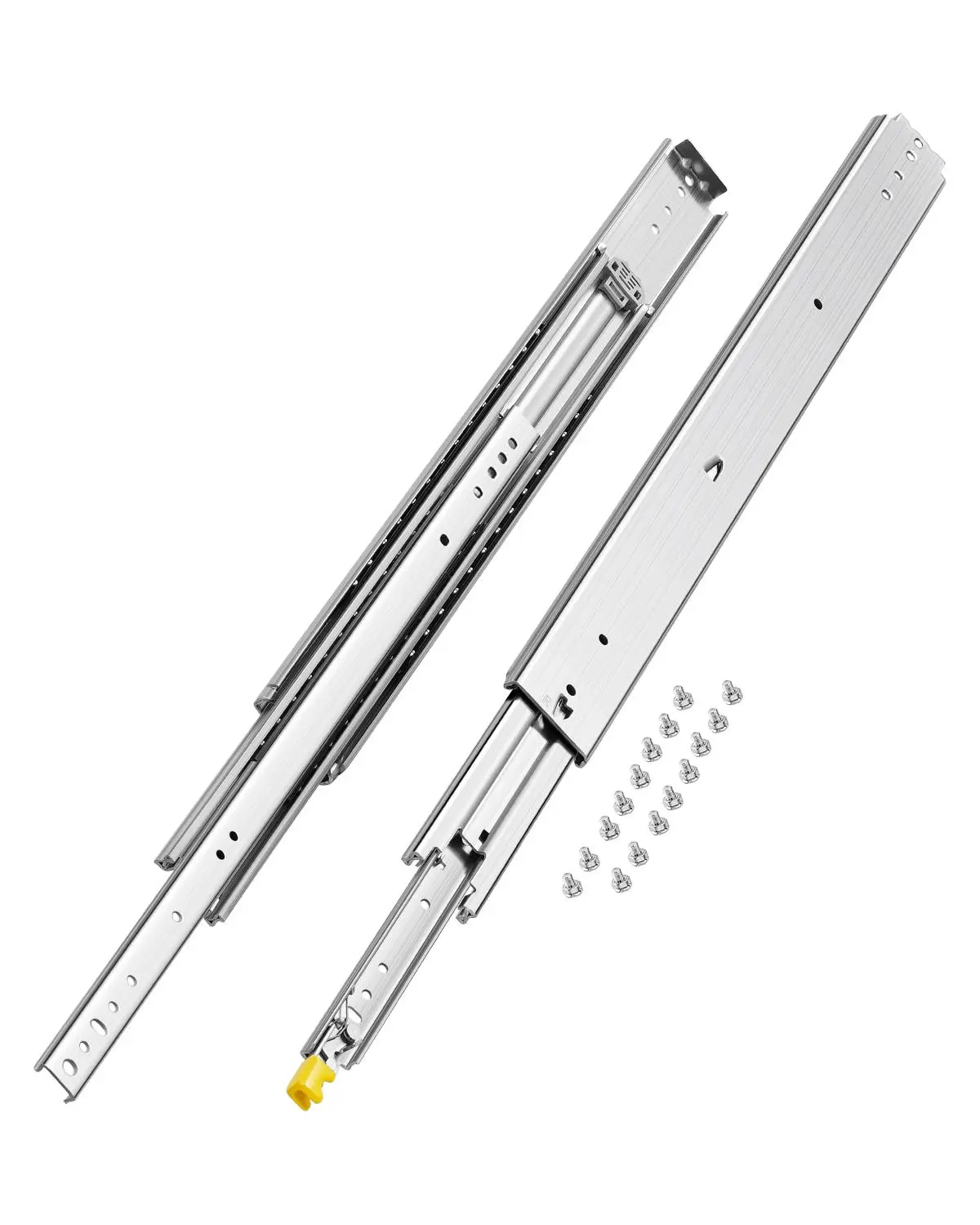 【Summerfinds】VEVOR Set of 2 Drawer Rails,Full ExtensionAvailable in Various Sizes from 16 to 60 inches500 lbs Weight LimitLockableBall BearingSide Mount, Easy Glide Sliders, Metal Bearing Sliders, Retractable Sliders, All Steel Sliders