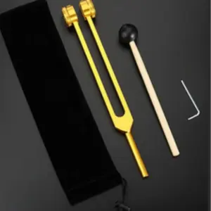 128hz Neurosensory Therapy Instrument Set, Includes Silicone Hammer and Cleaning Cloth, Aluminum Weight Clinical Grade Repair Tool Drum Accessories, Percussion