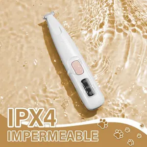 Rechargeable Pet Hair Trimmer Kit, Pet Paw Trimmer, Cordless Quiet Dog Trimmer for Grooming with LED Light, Small Dog Grooming Clippers for Dogs & Cats, Pet Grooming Tool,Waterproof, low noise pet shaver USB Rechargeable Silent Dog Nail Grinder