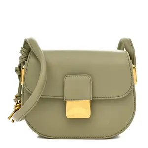 Pre-owned Bottega Leather Crossbody Bags Calfskin Mini Desiree Crossbody Bag Travertine