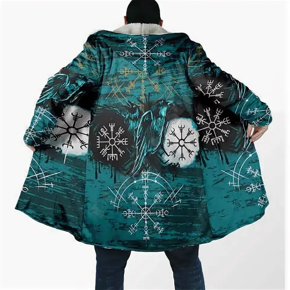 Fleece hooded cloak 10