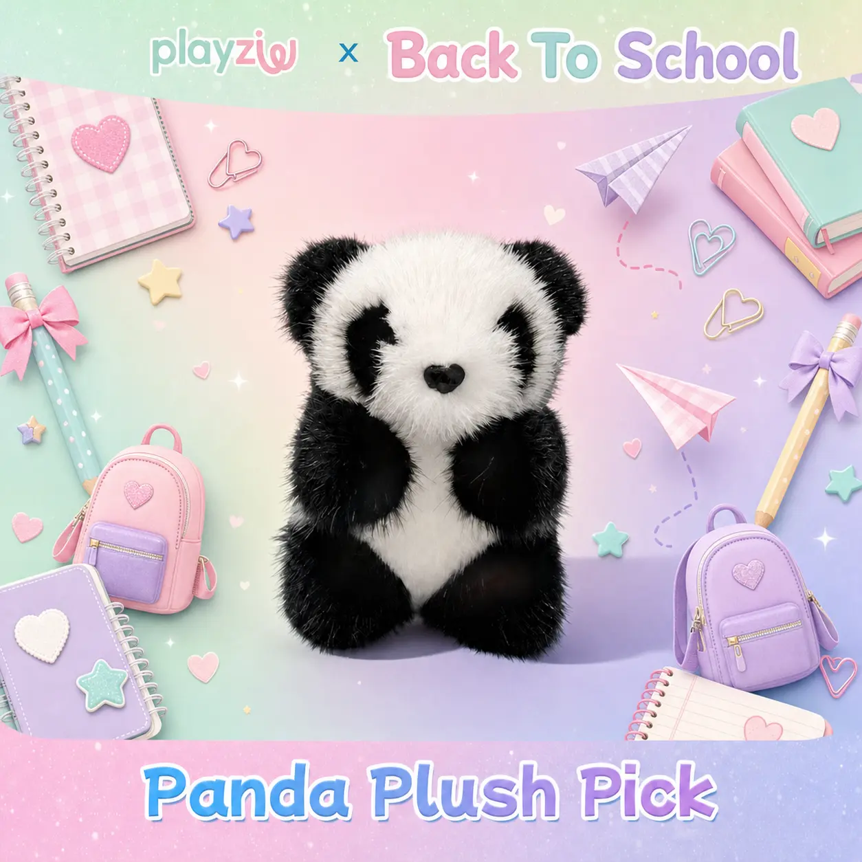 Adorable plush panda keychain, handcrafted, cute panda-shaped bag charm, girls' holiday gift, handmade pom-pom keychain #TikTokShopBackToSchool