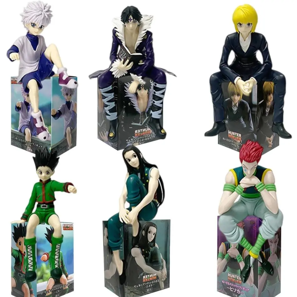 Hunter X Hunter Collectible Set - 11-14cm PVC Anime Action Figures (Gon Freecss, Alluka Zoldyck, Chrollo Lucilfer, Kurapika) - Christmas Gifts for Anime Fans