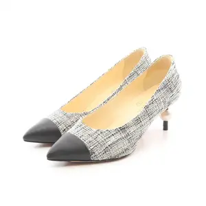 Pre-owned CHANEL Other Small Leather Goods Coco Mark Fabric Leather Pumps