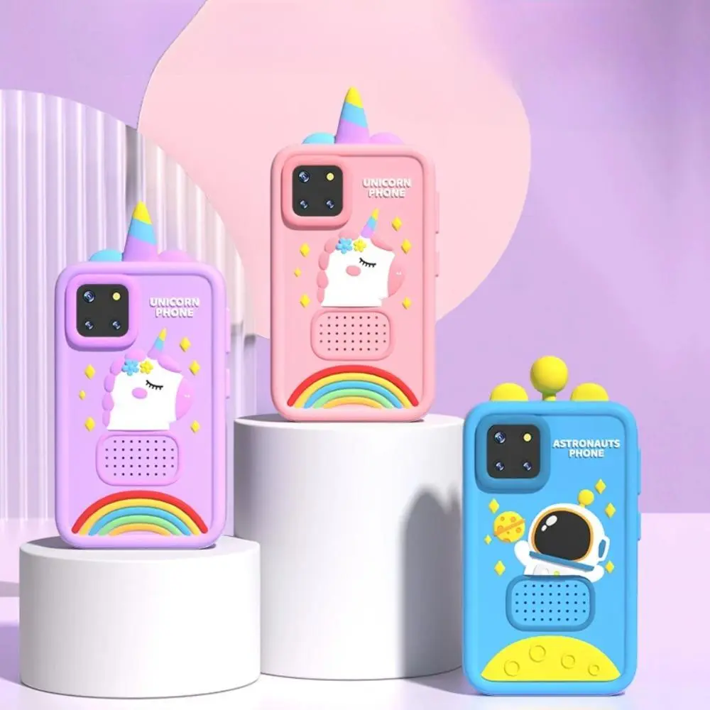 Cute Cartoon Design Mini Phone Toy Party, 1 Count Touch Screen Camera Digital Camera Toy with 8G Memory Card
