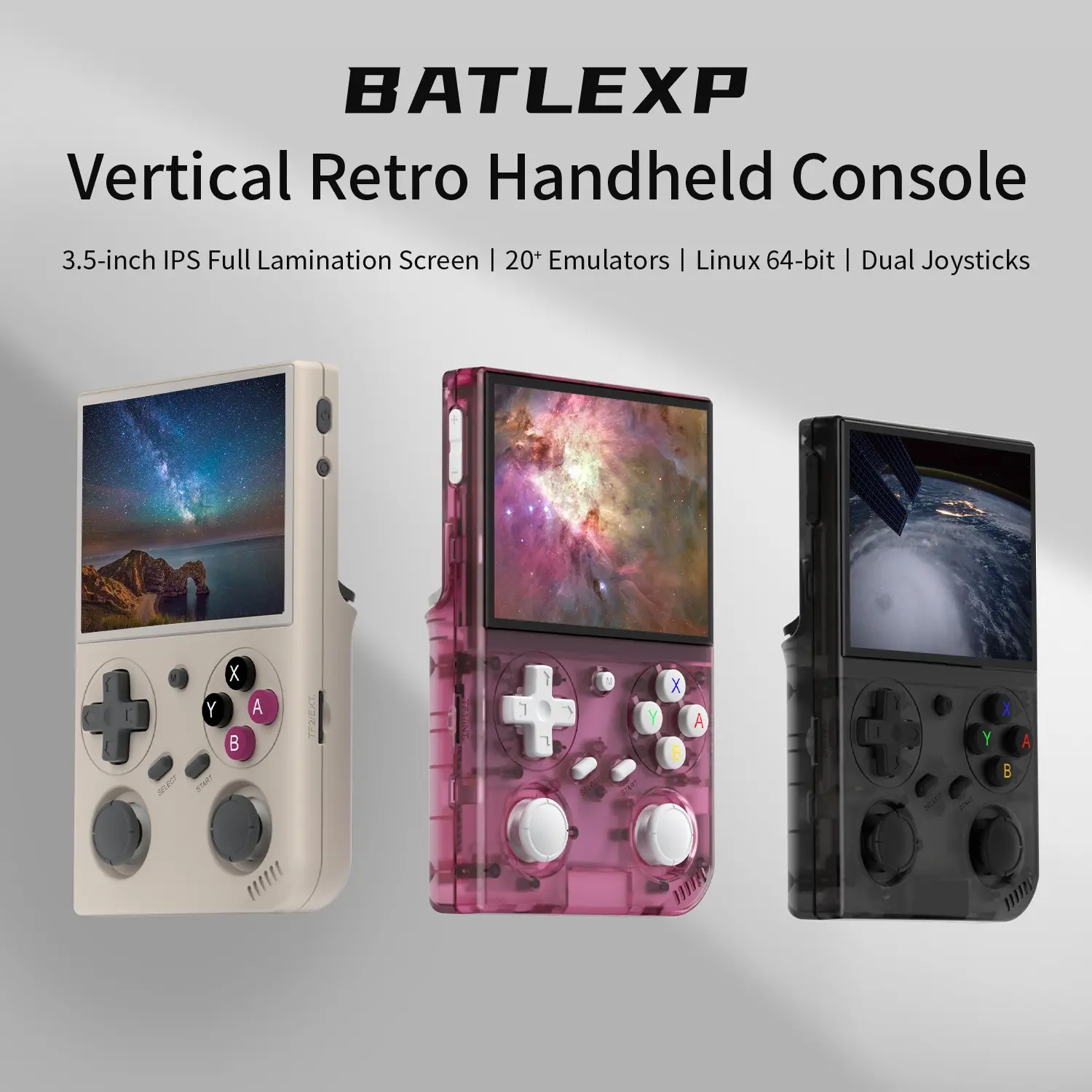 2025 New G350 Retro handheld PSP game console 3.5 Inch IPS Screen Linux System  64G TF Card Preloaded Game Console
