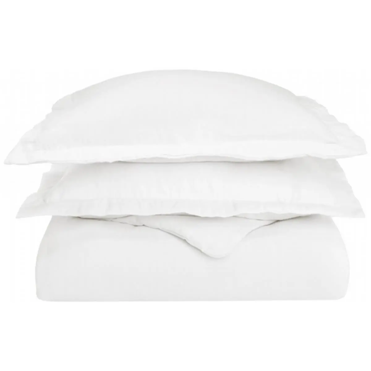 Impressions by Luxor Treasures  Cotton Flannel King-California King Duvet Cover Set Solid- White, Bedroom Bedding Set, Durable, King Comforter Sets