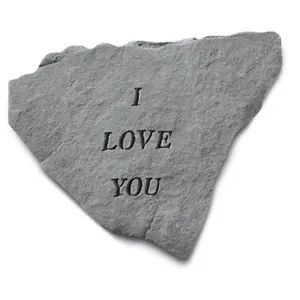 Kay Berry Inc. Engraved "I Love You" Memorial Garden Statue & Sculpture, 11.75in x 14.25in, Hangar Cast Into The Back, Suitable for Display on Fences