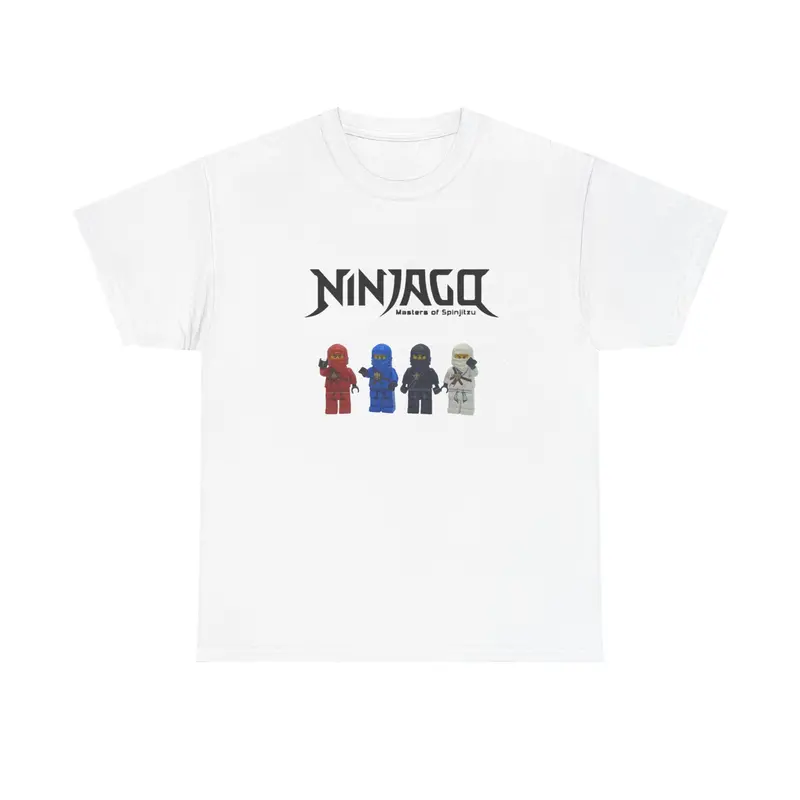 Ninjago Fans' Classic Style Round Neck Short-Sleeve Graphic Streetwear T-Shirt, Comfortable Soft Cotton Clothes for Casual Wear