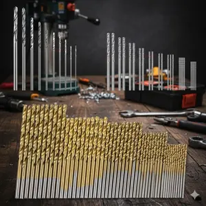 High Hardness Cobalt Steel Twist Drill Bit Set | Multi-Size Micro Drill Bits for Metal Woodworking | Industrial Durable Impact Drill Set for Home Workshop, DIY, Construction, and Professional Tools.