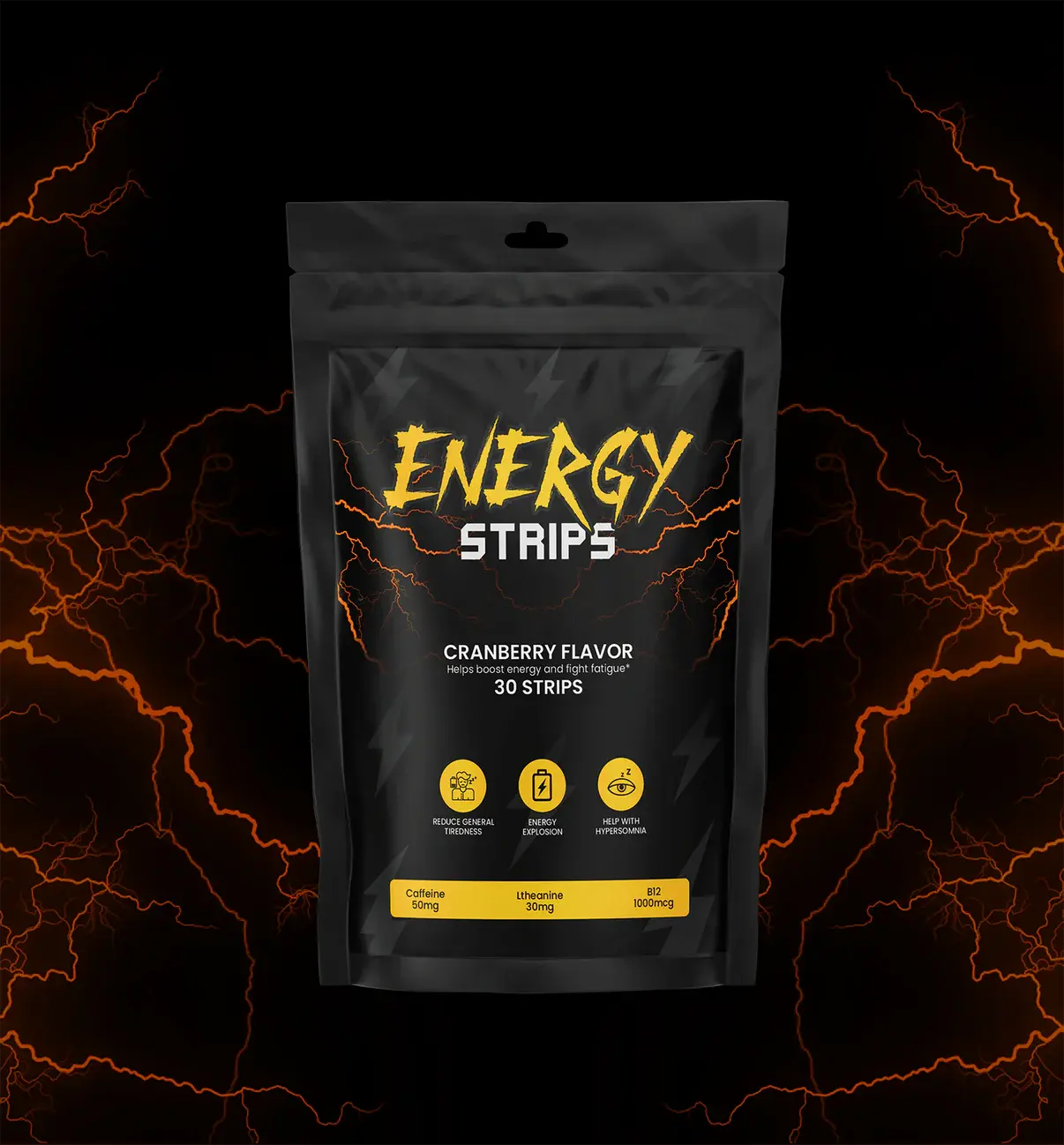 Instant Energy Booster Oral Strips Strips, Natural | Energy