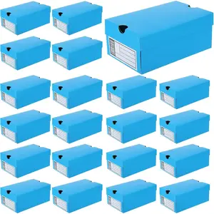 24 Pack Mini Sneaker Boxes for Party Favors 6.1 x 3.9 x 2.6 Inch Mini Shoe Gifts Boxes for Candies Cookies Snacks Sports Small Gift Case with Label for Wedding, Holiday, Birthday Party Favor (Blue)