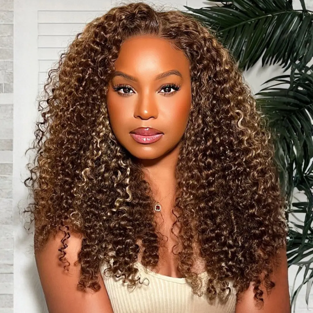 【New In】Auburn Red Curly Wig 13x4 HD Lace Front Wig with Dark Roots Ombre Red Brown Wine Color Voluminous Bouncy Curls Glueless Human Hair Wig Pre-Plucked Ready To Wear for Black Women | Summervibes summerwins