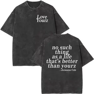 Oversized Women S T Shirt Featuring J Cole Dreamville Love Yourz Lyrics Graphic Design Version Two Cotton T Shirt Swap