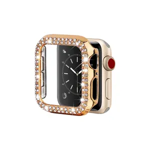Entronix Case Compatible with iWatch Series 6/5/4/SE, 44mm - Diamond Cover w/ Built-In Screen Protector