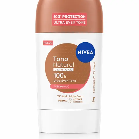 NIVEA Tono Natural Clinical Stick 100 Hours Vitamin C 50g - Clinical Strength Deodorant  Vitamin C and Hyaluronic Acid for Even Skin Tone - Body Care (CLINICAL STICK DEO)