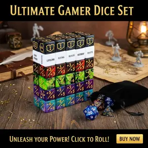 63-Piece MTG Dice Set | Six-Sided Dice Markers & Symbol Counters for Magic: The Gathering