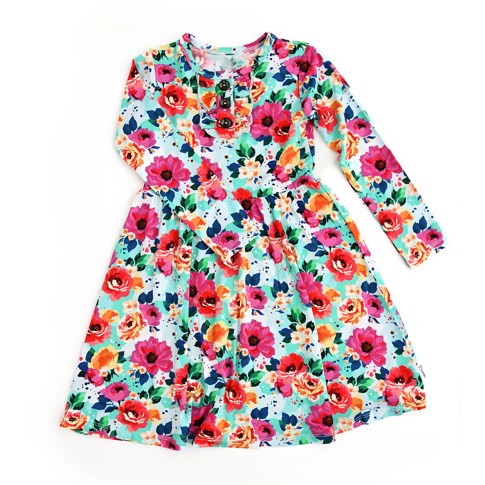 Maggie Tutu Dress Bamboo Toddler Dress Button 24m2t/3t4t/5t 95% Viscose 5% Spandex Super Soft and Breathable Outfit