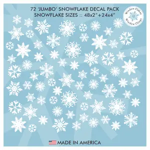 72 Snowflake Window Clings