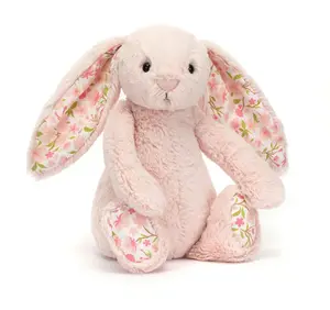 Jellycat Cute Floral Strawberry Bunny Plush – Super Cuddly Long Eared Rabbit Stuffed Toy for Girls, Aesthetic Room Decor, Comfort Plushie for Sleep, Gifts for Kids & Loved Ones
