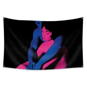 1pc, The TV Girl Flag Banner, Who Really Cares, 2*3ft(60*90cm)/3*5ft(90*150cm), 4 Grommets, Single-Sided Printing, for Indoor, Outdoor, Home, Decorations, Home Decor Supplies