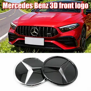 Mercedes-Benz 3D Front Grille Emblem, Fits W204/w205/w205 Late Models, High-Quality Car Exterior Decoration Accessories