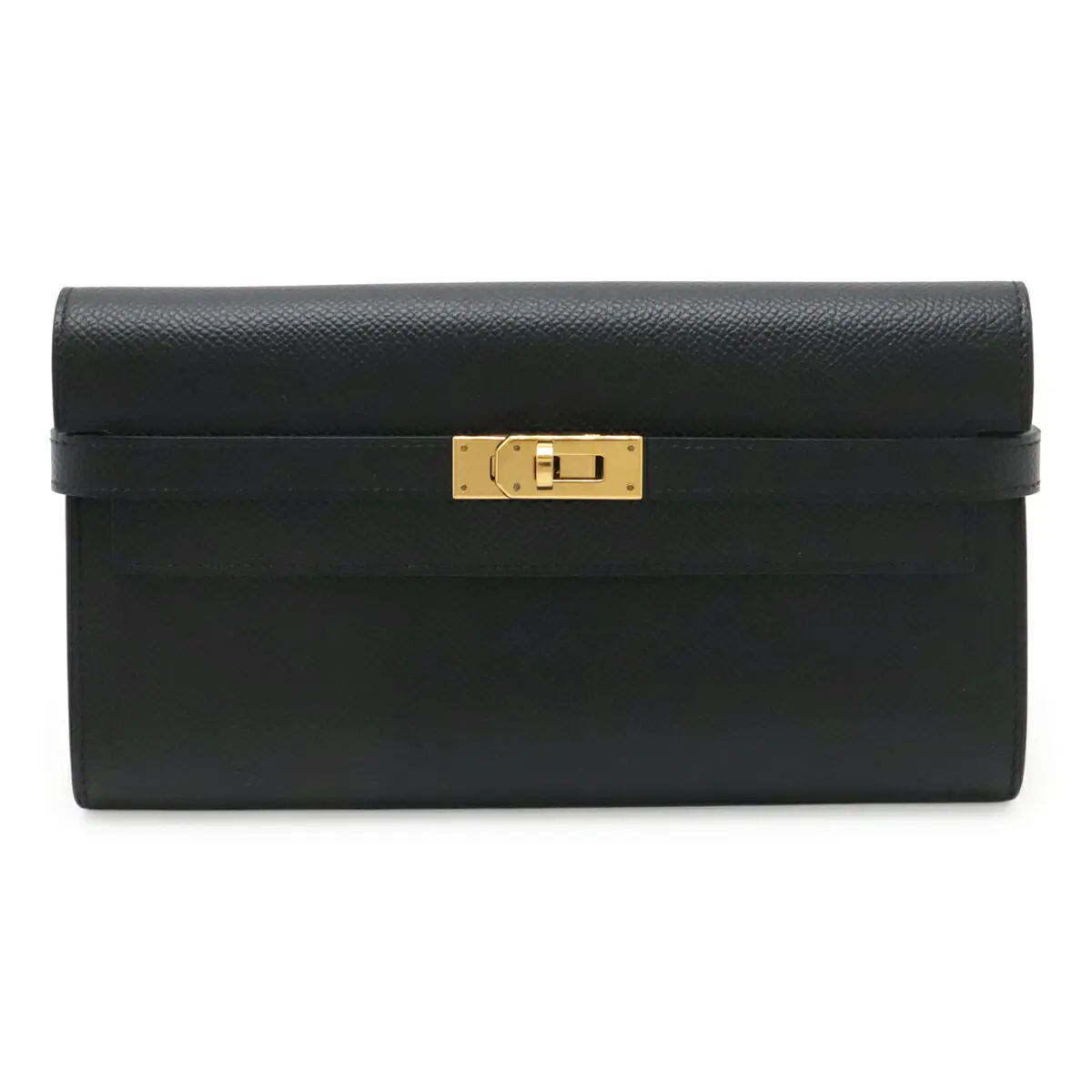 Pre-owned HERMÈS Calfskin Small Leather Goods Hermes Kelly Wallet Long Leather Wallet