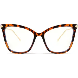 FEISEDY Oversized Cat Eye Glasses Frame Blue Light Blocking Eyewear for Women B2589