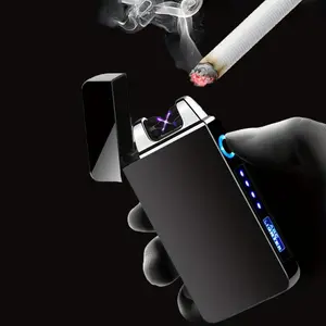 USB-Fast Charging Lighter, Electronic Double Switch, LED Battery Level Display, Suitable for Home BBQ, Cooking, Camping Lighter