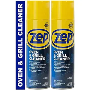 Zep Heavy Duty Oven & Grill Cleaner Spray – Powerful Grease Remover for Ovens, Burners, Grates & Drip Pans, 19oz (Pack of 2)