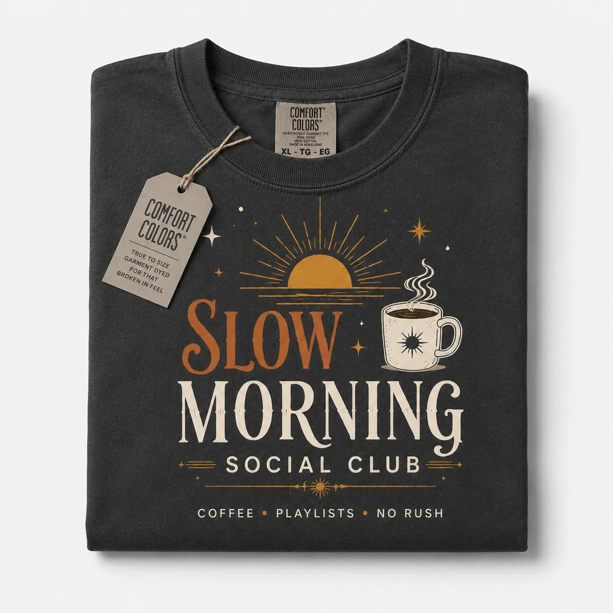 Comfort Color Slow Morning T-shirt, Update - The William