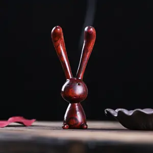 Creative Agarwood Rabbit Massage Stick, Facial Line Lifting, Pressure Acupoint, Gift for Friends and Family, Made in China