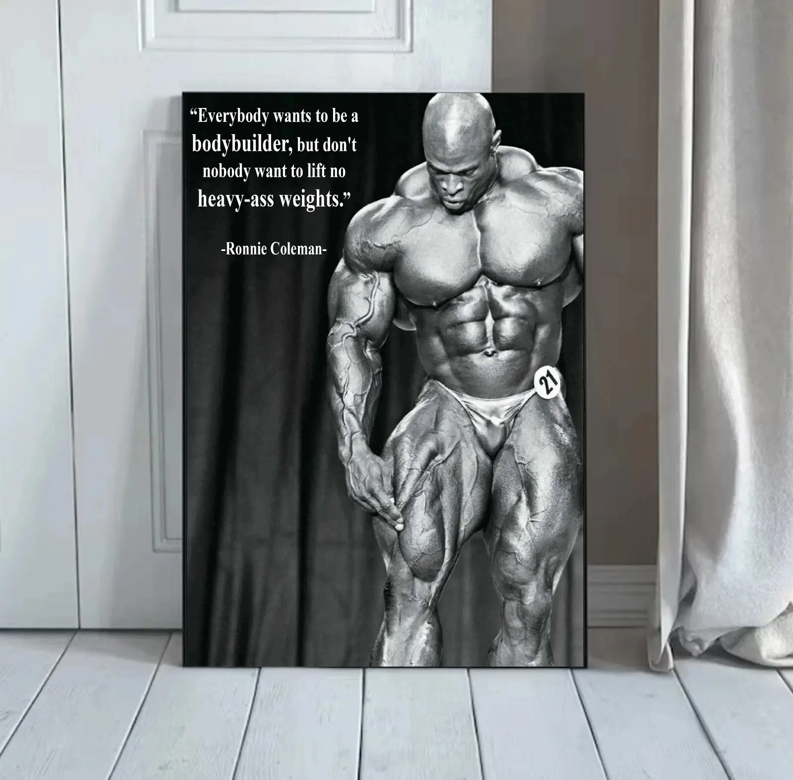 Ronnie Coleman Motivational Quote Bodybuilding Gym Wall Art Poster