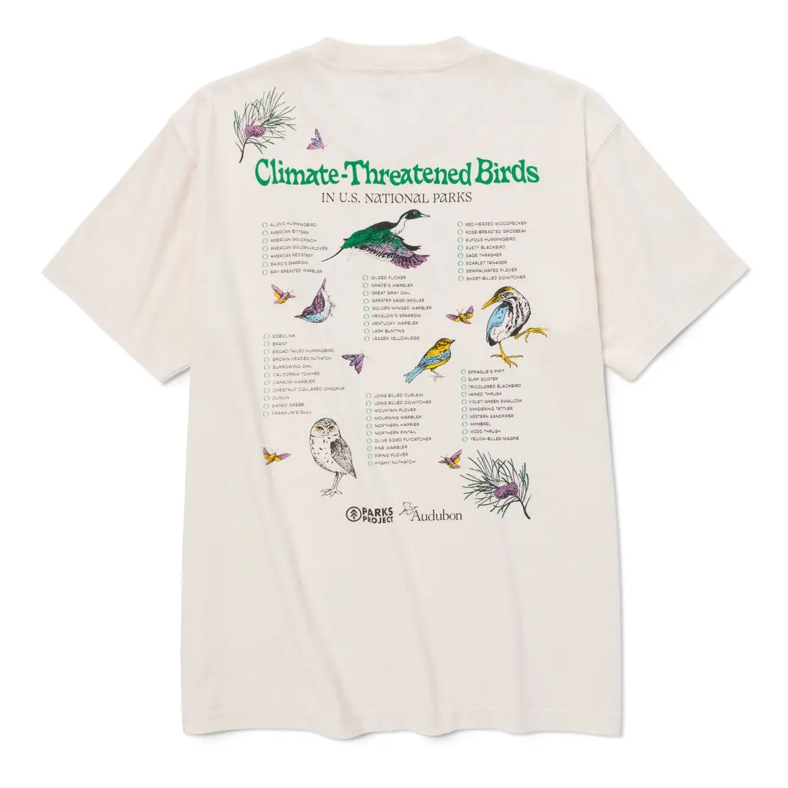 Parks Project X Audubon Bird Checklist Tee