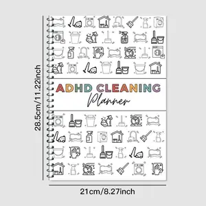Comprehensive Attention Deficit Disorder Cleaning Plan Board  ADHD Cleaning Plan Notebook (Spiral Bound)