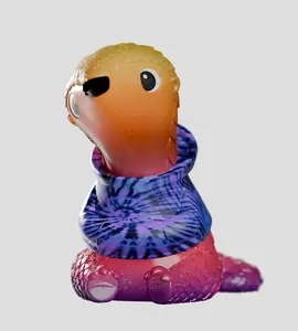 Kaleidos Creative - Cosmo - DCON Exclusive -8in Figure - Limited Edition - Collectible Figure - Art Vinyl - Tie-Dye - Save the Pangolins Support - 5% Donation