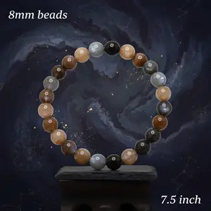 High-Vibration Black Moonstone Bracelet – Protection & Lunar Energy Activation-8mm