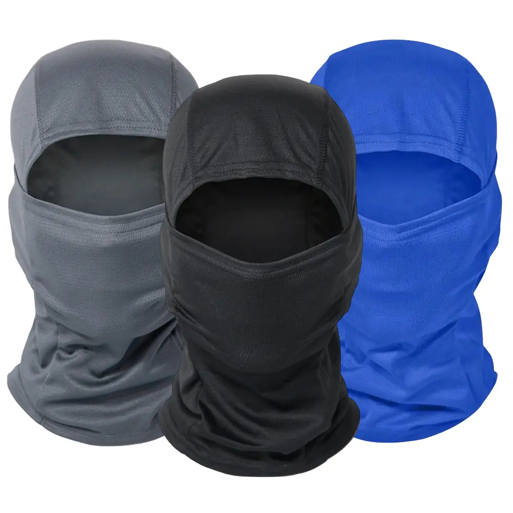 Pack of 3 Summer Balaclava Face Mask Men, Breathable Sun Protection, Moisture-Wicking Quick-Dry Mesh, Stretch Full Coverage Suitable for All Seasons
