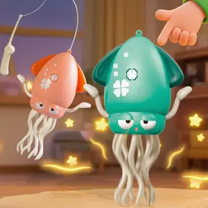 Wiggly Squid Dancing Toy Upgraded Version,Automatic Obstacle Avoidance,Electric Crawling Octopus Toy with LED Lights & Music,Rechargeable Magic Dancing Music Squid,Birthday Gifts.