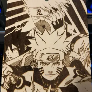 Naruto Wood Engraved Wall Art
