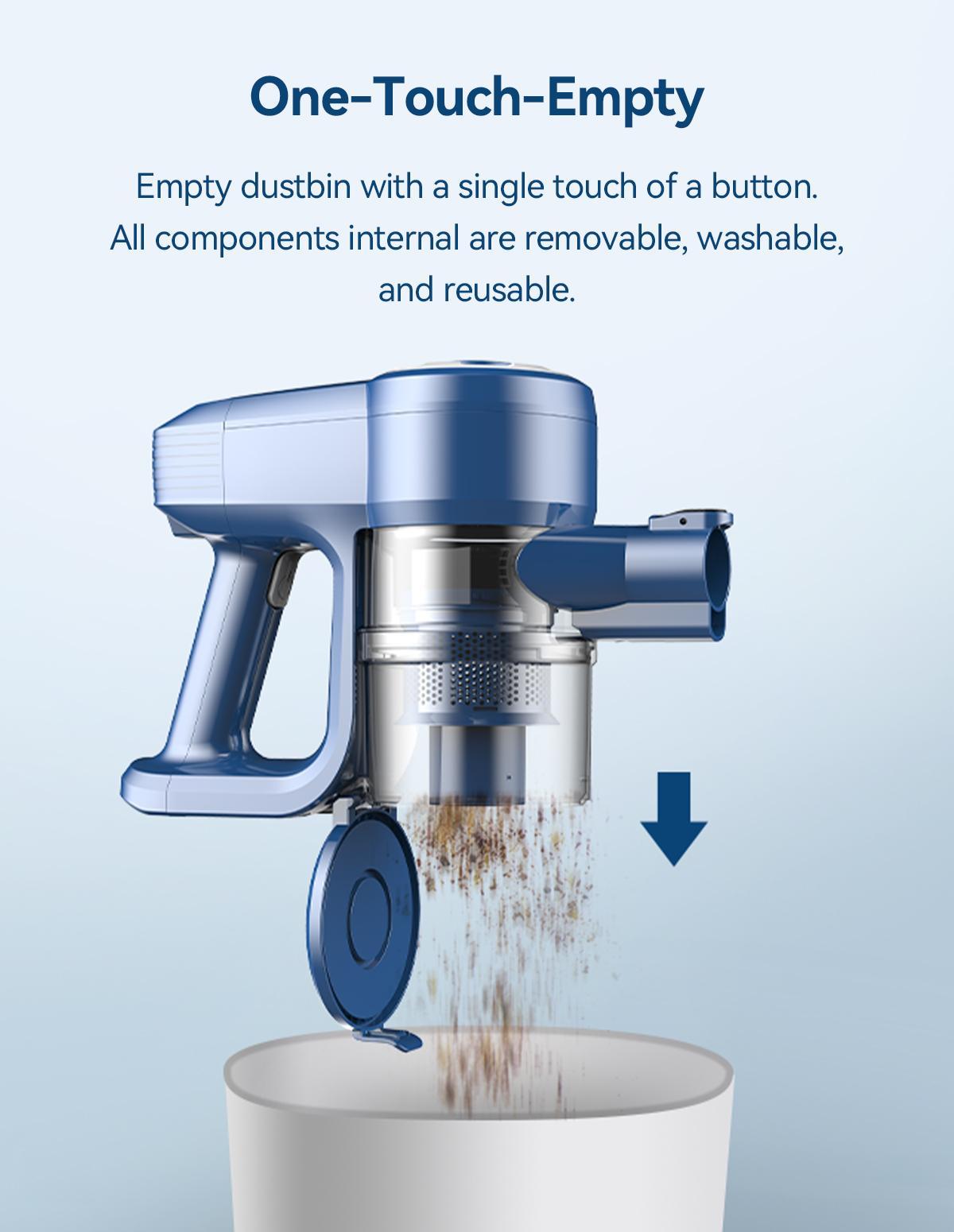 N3S Cordless Vacuum Cleaners for Home,Lightweight Stick with Powerful Suction, Crevice Tool, Up to 40-Minute Runtime - Ideal for Home/Car on Rugs, Hardwood Floors