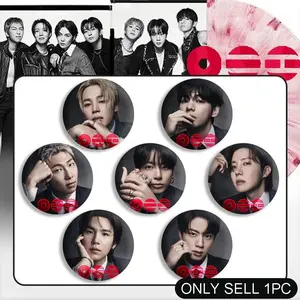 Arirang Idol Boy Group Badge, Single Cover Style Pin, K-Style Collectible Brooch, Fashion Accessory for Fans, Unique Gift Idea