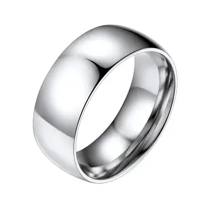 PROSTEEL 8mm Ring Stainless Steel Wedding Bands Thick Ring Thumb Rings Jewelry Unisex For Men Women with Gift Box